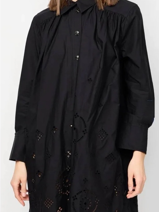 Ganni Dresses & Skirts - Ganni Black Button-Front Shirt Dress